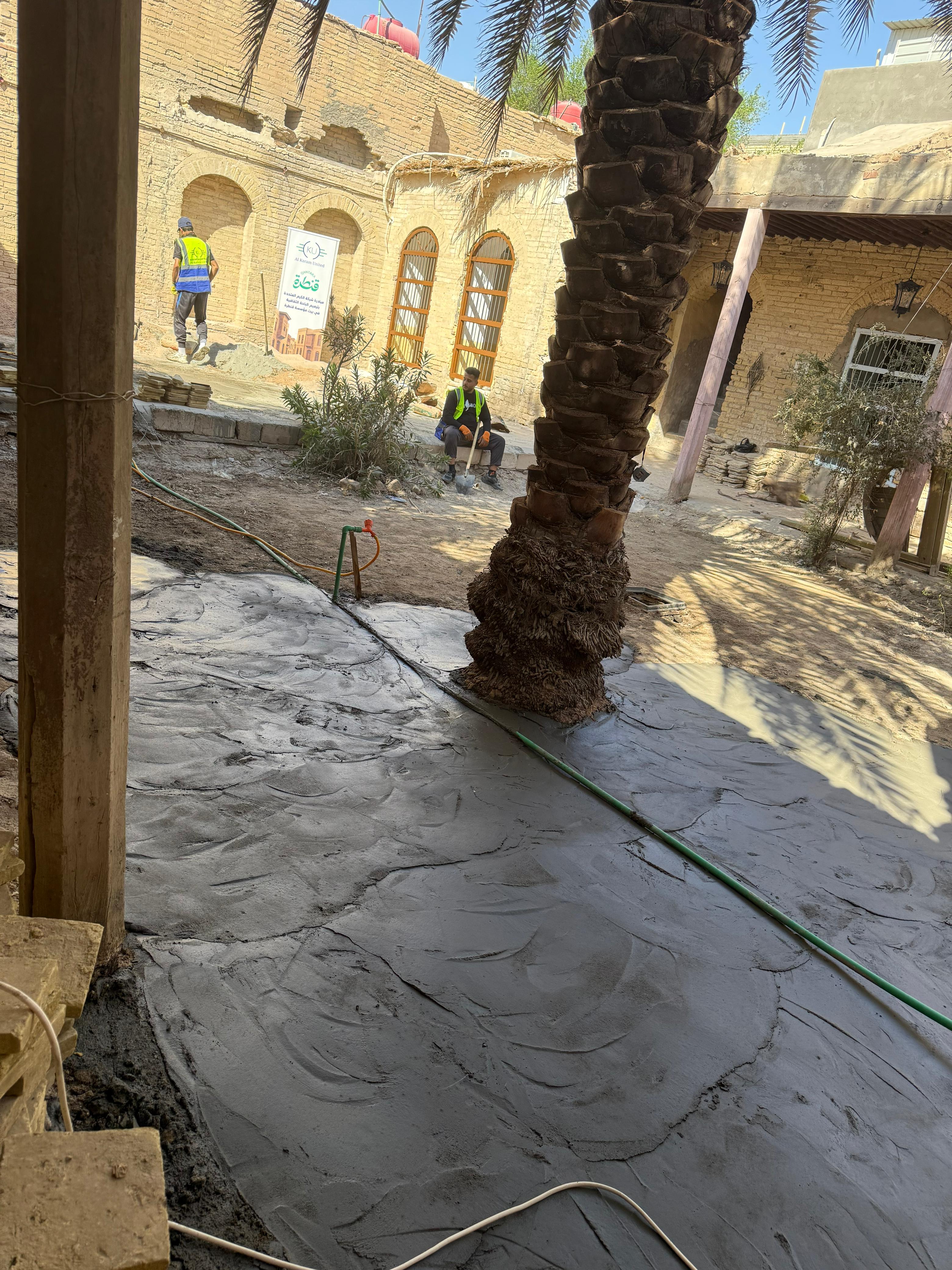 الساحة بعد الترميم